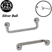 G23 Silver Ball Shaped Internal Thread Barbell 