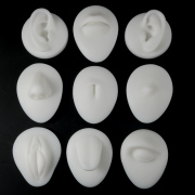 White Silicone Piercing Models 