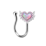 Heart Shaped Nose Hoop