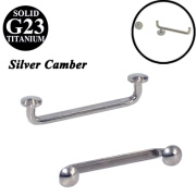 G23 Silver Camber Internal Thread Barbell 