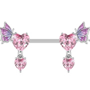 Butterfly Heart Nipple Bar 