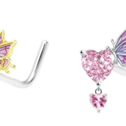 Butterfly Heart Nose Stud