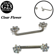 G23 Flower Shaped Internal Thread Barbell 