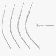 G23 Titanium Curved Threadless Push-in Pin Taper